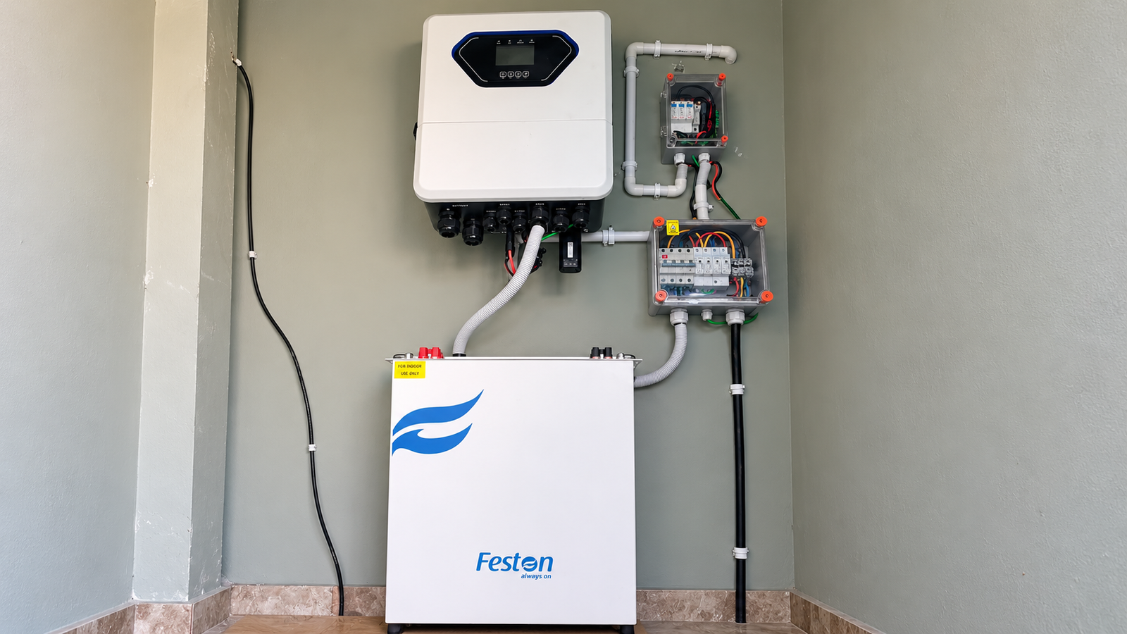 hybrid inverter solar energy storage installation